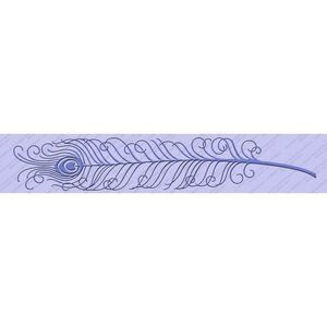 Cuttlebug 12 inches embossing border - PEACOCK PLUME